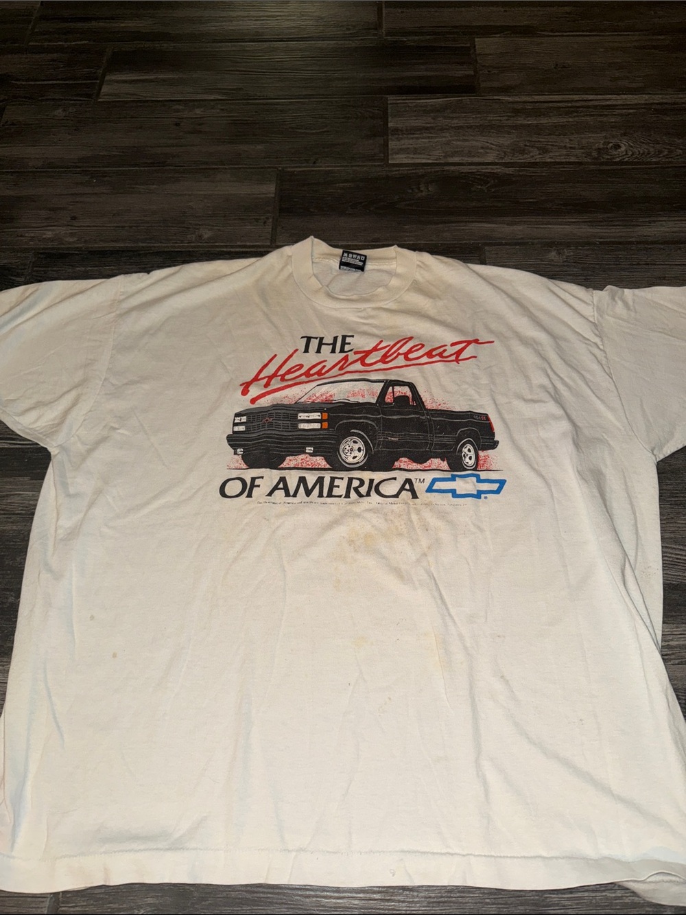 Chevrolet "The Heartbeat of America" Graphic xxl SS truck vintage single stitch
